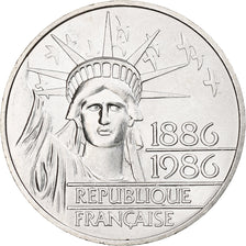 France, 100 Francs, Statue de la Liberté, 1986, Paris, Silver, MS(60-62)