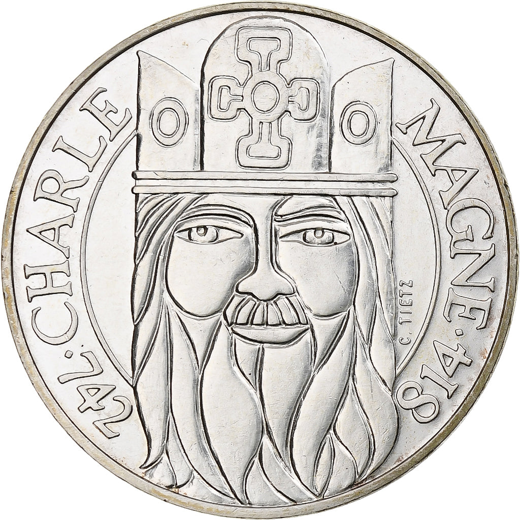 Frankreich, 100 Francs, Charlemagne, 1990, Paris, Silber, VZ+, Gadoury:905