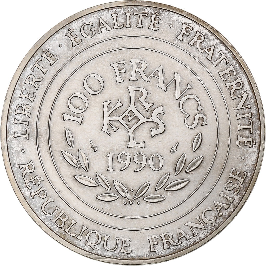 Frankreich, 100 Francs, Charlemagne, 1990, Paris, Silber, VZ+, Gadoury:905