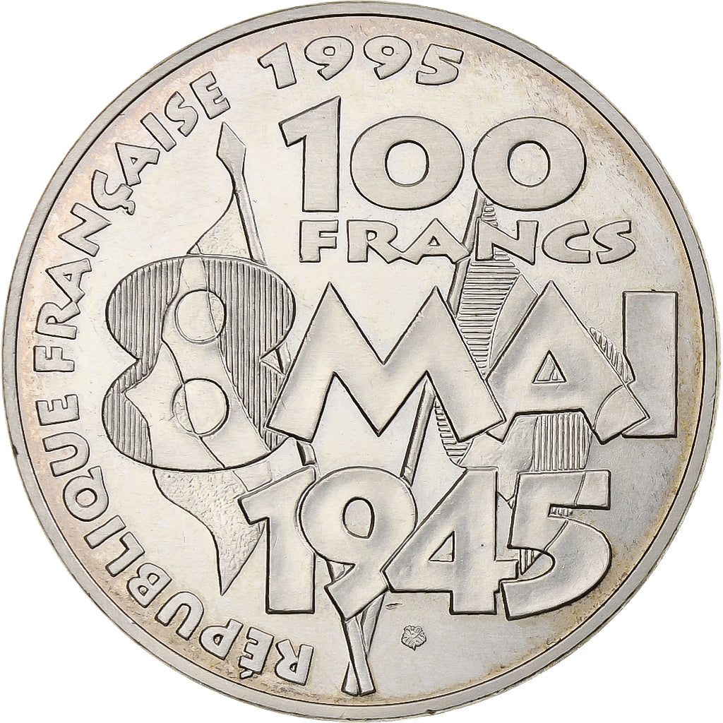 France, 100 Francs, 8 mai 1945, 1995, Paris, Silver, MS(60-62), Gadoury:952