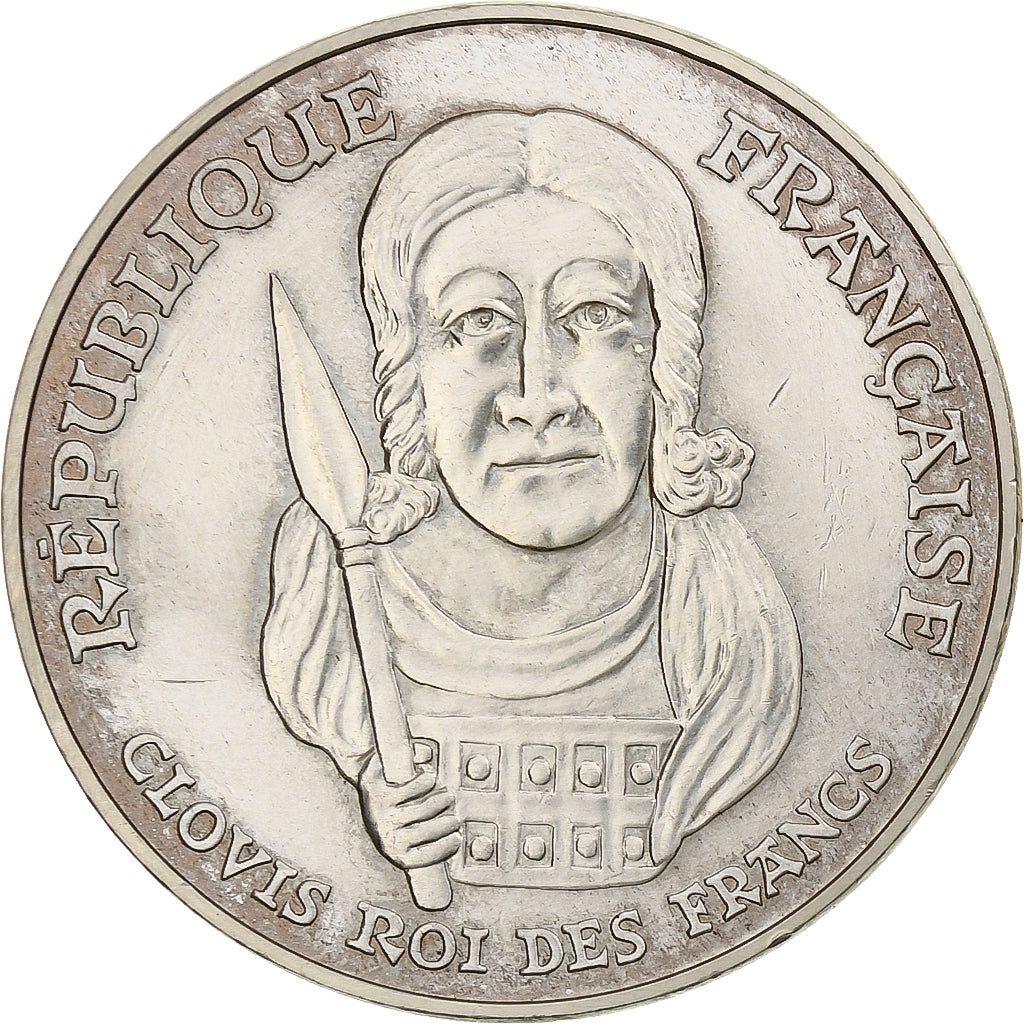 França, 100 Francs, Clovis, 1996, Paris, Prata, MS(60-62), Gadoury:953