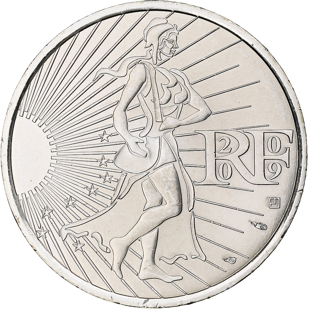 France, 10 Euro, Semeuse, 2009, MDP, Silver, MS(64)
