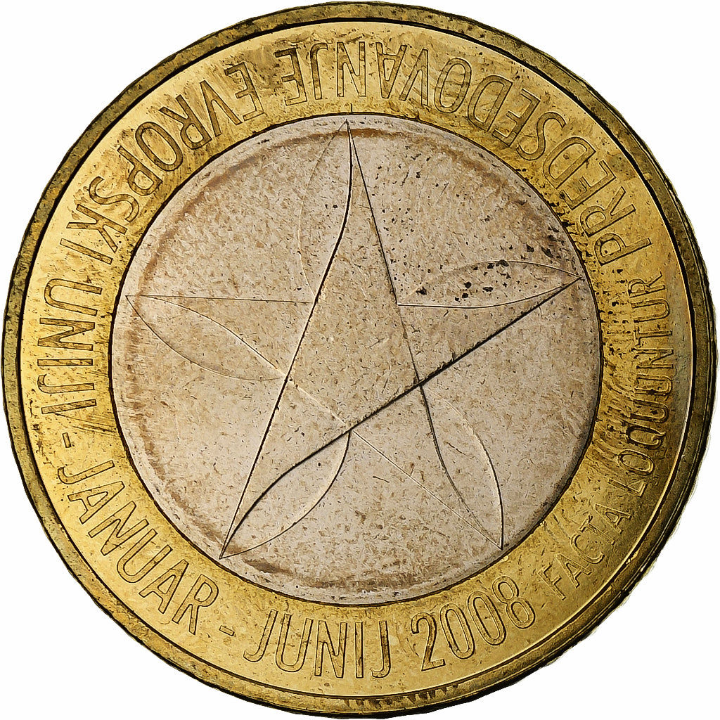 Eslovenia, 3 Euro, 2008, Vantaa, Bimetálico, EBC+