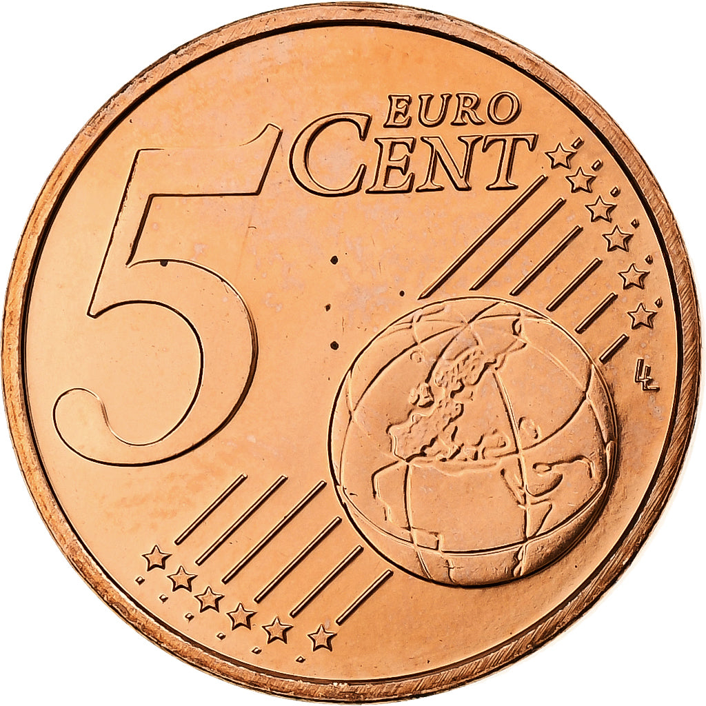 Eslovénia, 5 Euro Cent, BU, 2008, Vantaa, Aço Cromado a Cobre, MS(64), KM:70
