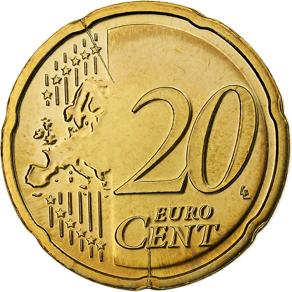 Eslovénia, 20 Euro Cent, BU, 2008, Vantaa, Nordic gold, MS(64), KM:72
