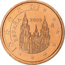 Spain, Juan Carlos I, 2 Euro Cent, 2009, Madrid, Copper Plated Steel, MS(64)