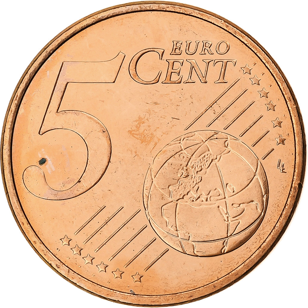 España, Juan Carlos I, 5 Euro Cent, 2009, Madrid, Cobre chapado en acero, SC+