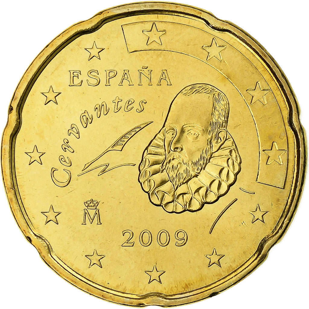 Spagna, Juan Carlos I, 20 Euro Cent, 2009, Madrid, Nordic gold, SPL+, KM:1071
