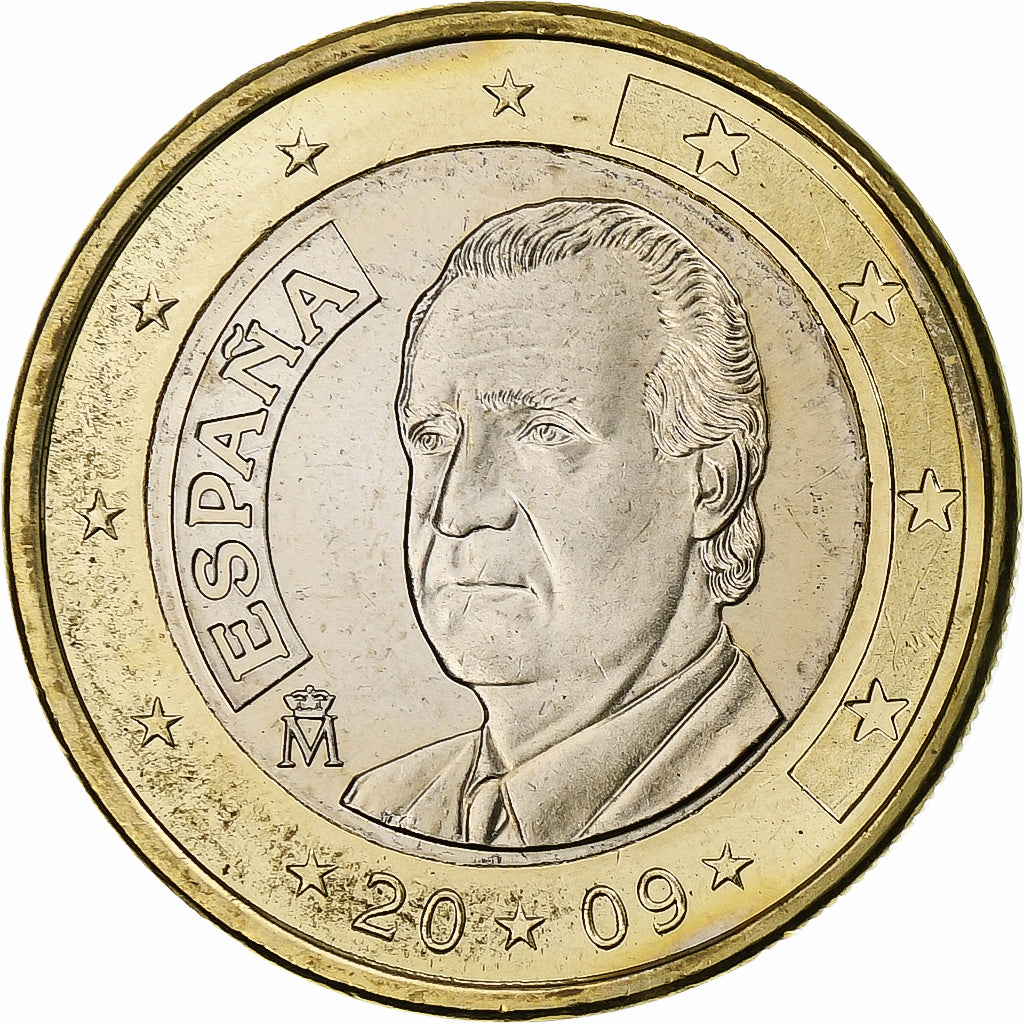 Spain, Juan Carlos I, Euro, 2009, Madrid, Bi-Metallic, MS(64), KM:1073