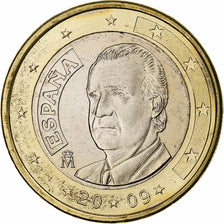 Spain, Juan Carlos I, Euro, 2009, Madrid, Bi-Metallic, MS(64), KM:1073
