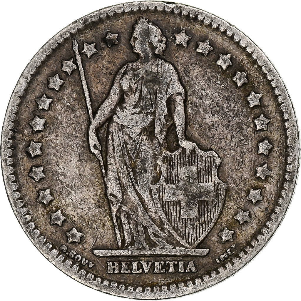 Suiza, Franc, Helvetia, 1913, Bern, Plata, MBC