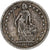 Suisse, Franc, Helvetia, 1913, Bern, Argent, TTB