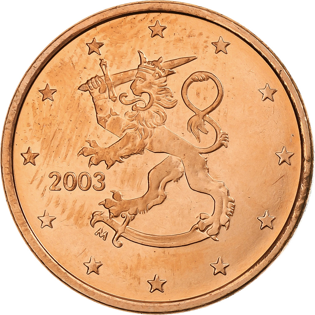 Finlandia, 5 Euro Cent, Proof, 2003, Vantaa, Miedź platerowana stalą, MS(64)