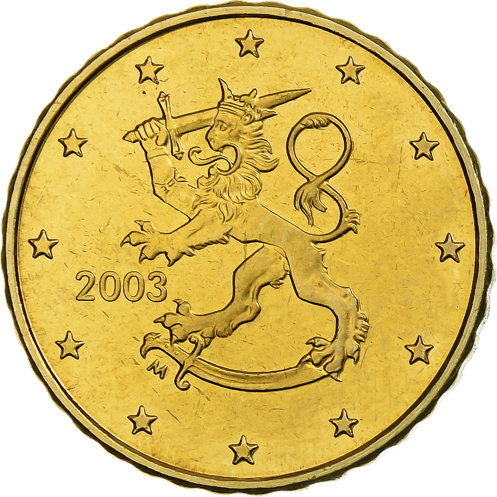 Finlandia, 10 Euro Cent, Proof, 2003, Vantaa, Nordic gold, MS(64), KM:101