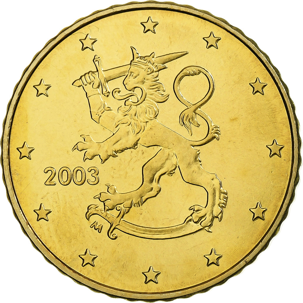 Finlandia, 50 Euro Cent, Proof, 2003, Vantaa, Nordic gold, MS(64), KM:103