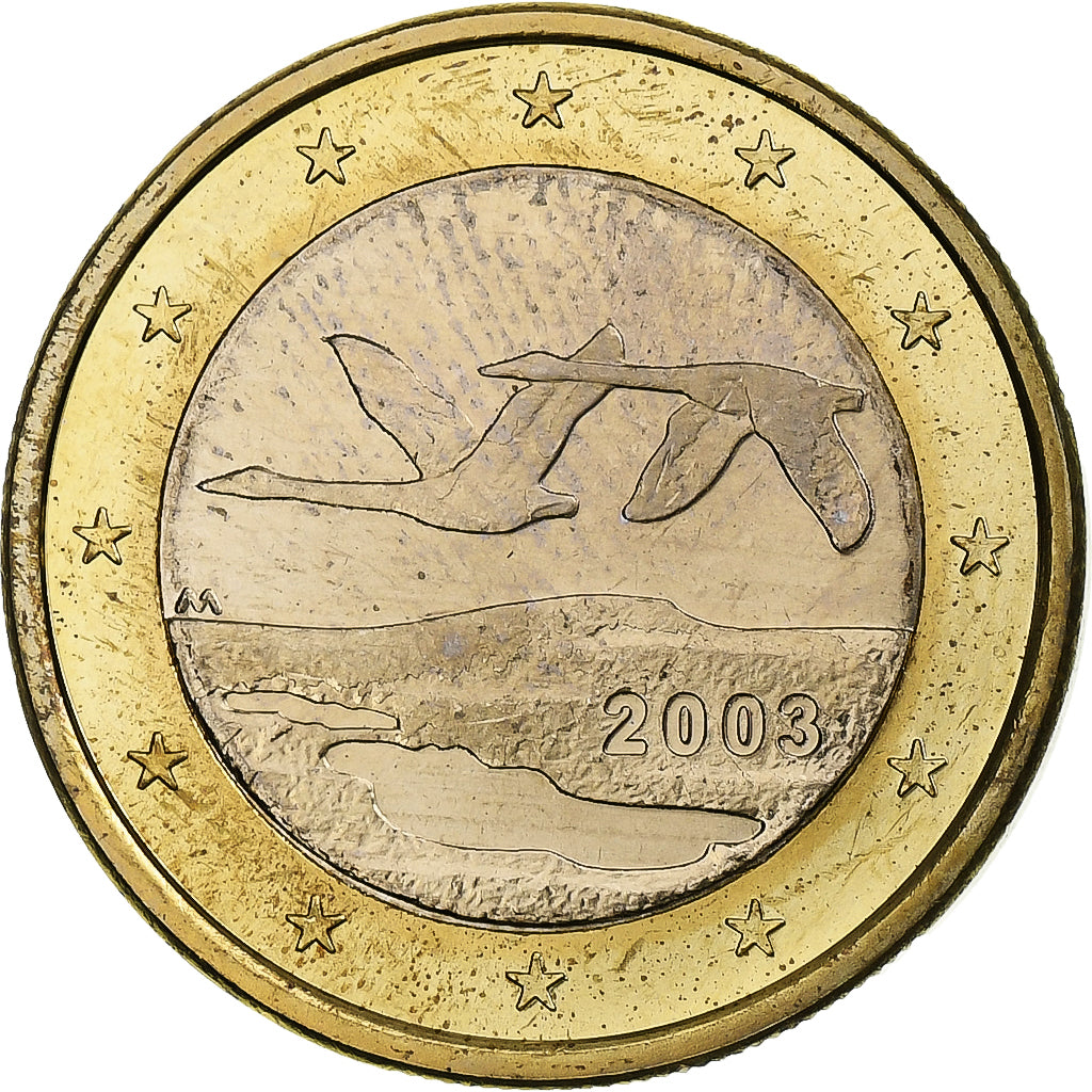 Finlandia, Euro, Proof, 2003, Vantaa, Bimetaliczny, MS(64), KM:104