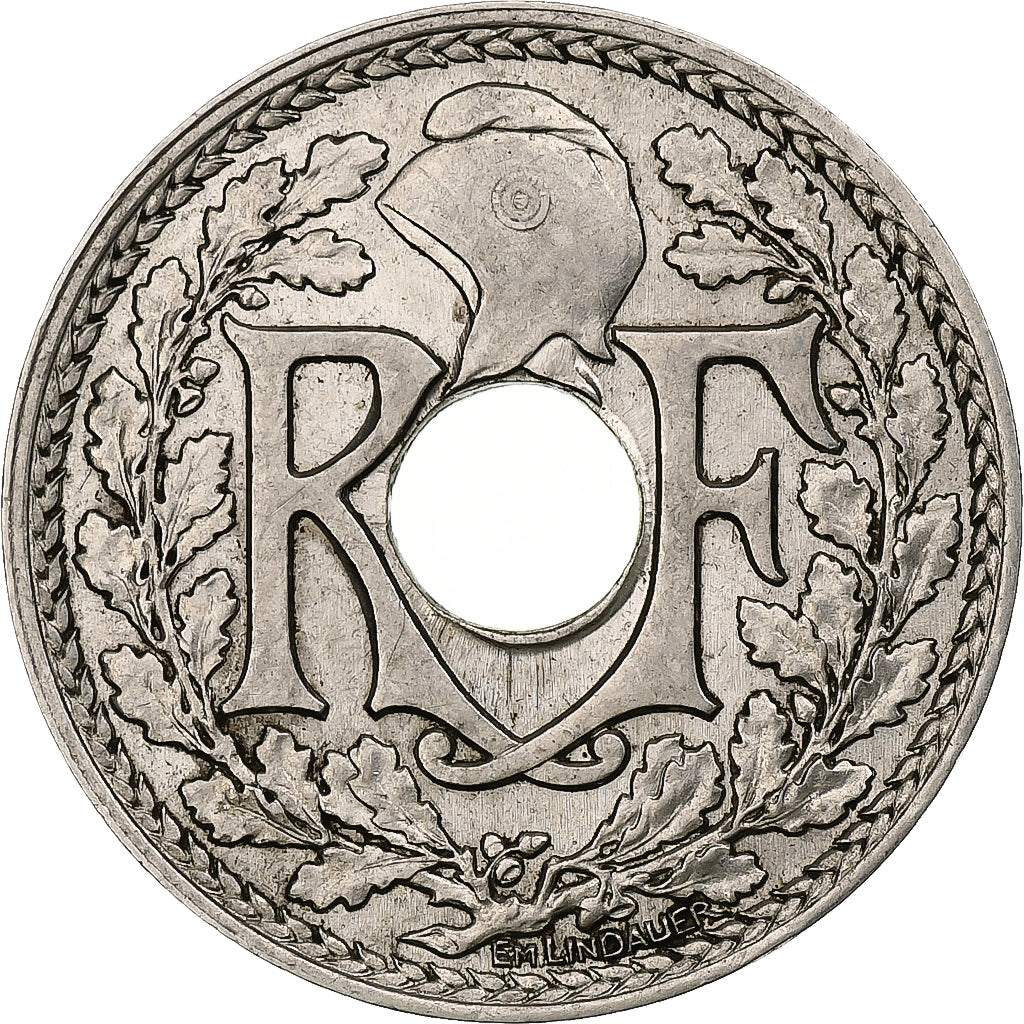 France, 25 Centimes, Lindauer, 1917, Paris, Souligné, Nickel, SPL, Gadoury:379