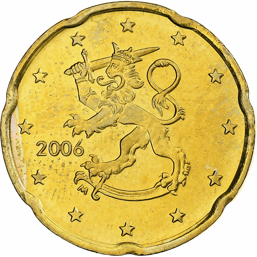 Finlande, 20 Euro Cent, 2006, Vantaa, Or nordique, SUP+, KM:102