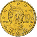 Grécia, 10 Euro Cent, 2003, Athens, Nordic gold, MS(63), KM:184