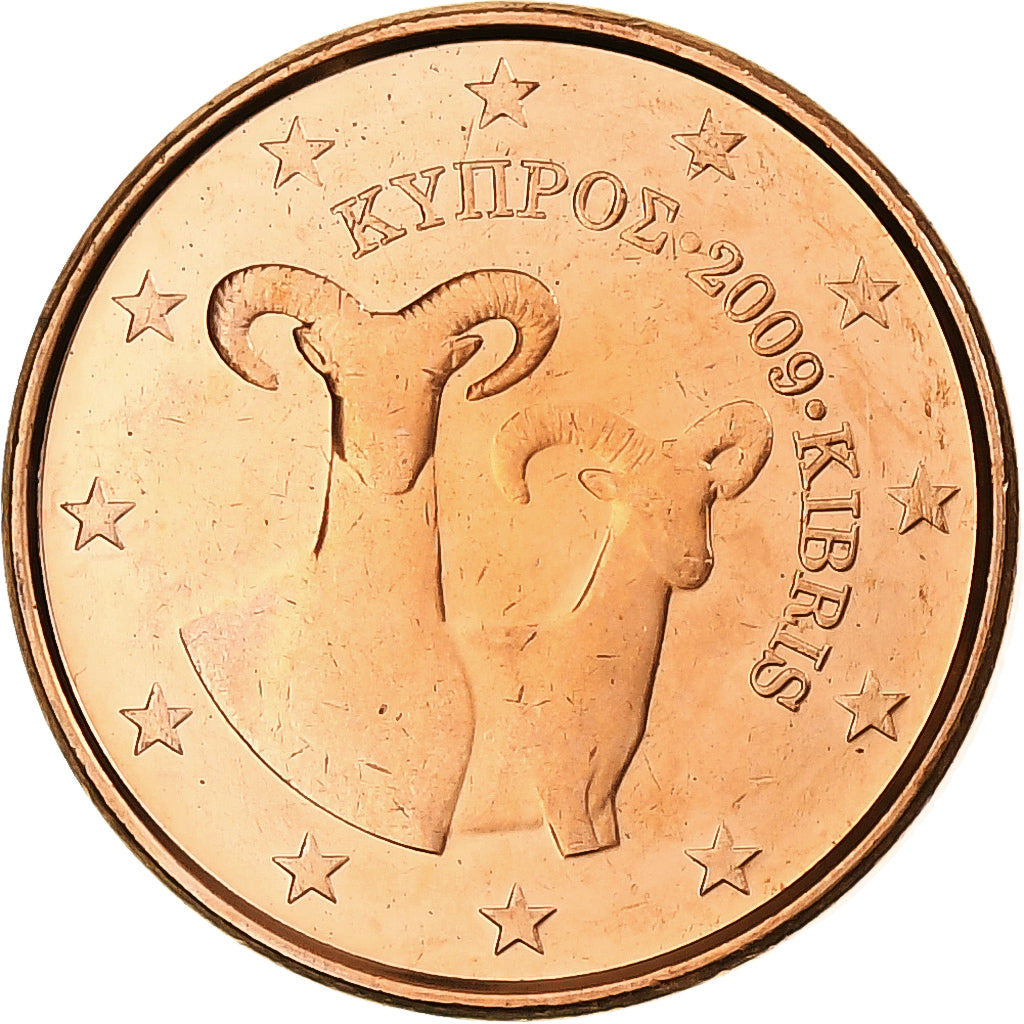 Chipre, Euro Cent, 2009, Aço Cromado a Cobre, MS(63), KM:78
