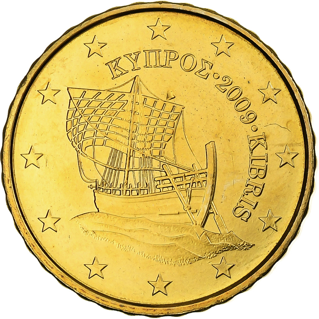 Cypr, 10 Euro Cent, 2009, Nordic gold, MS(63), KM:81