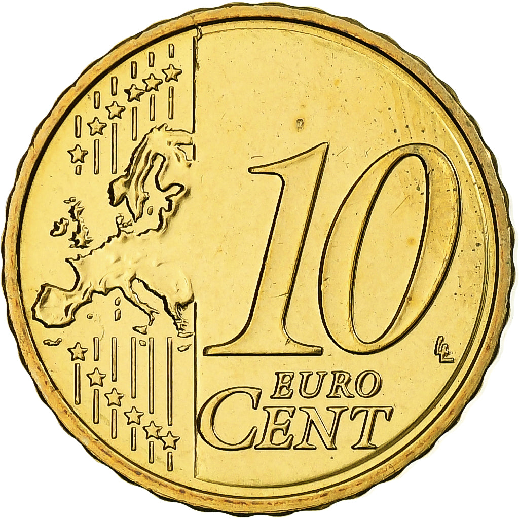 Cypr, 10 Euro Cent, 2009, Nordic gold, MS(63), KM:81