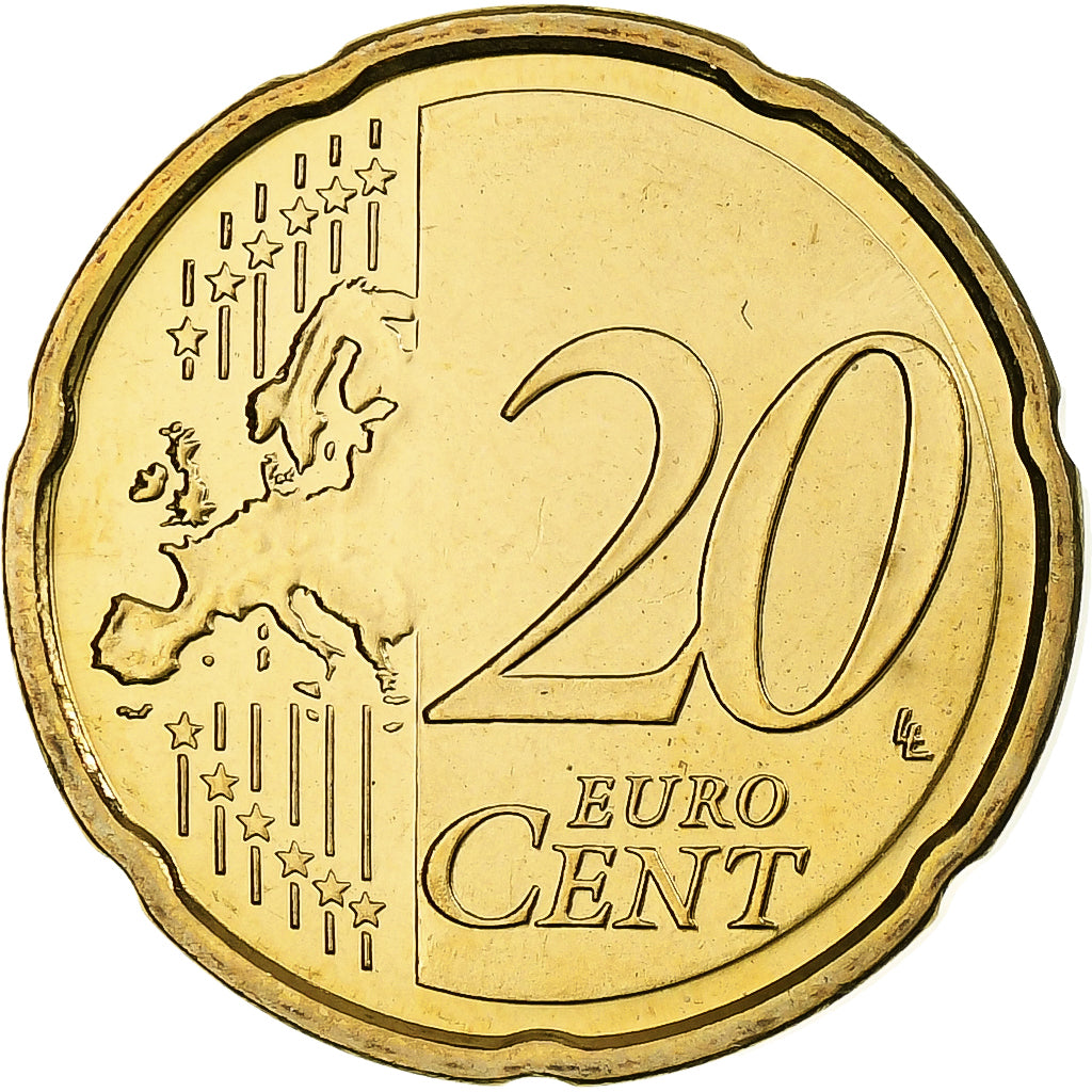 Chipre, 20 Euro Cent, 2009, Nordic gold, MS(63), KM:82