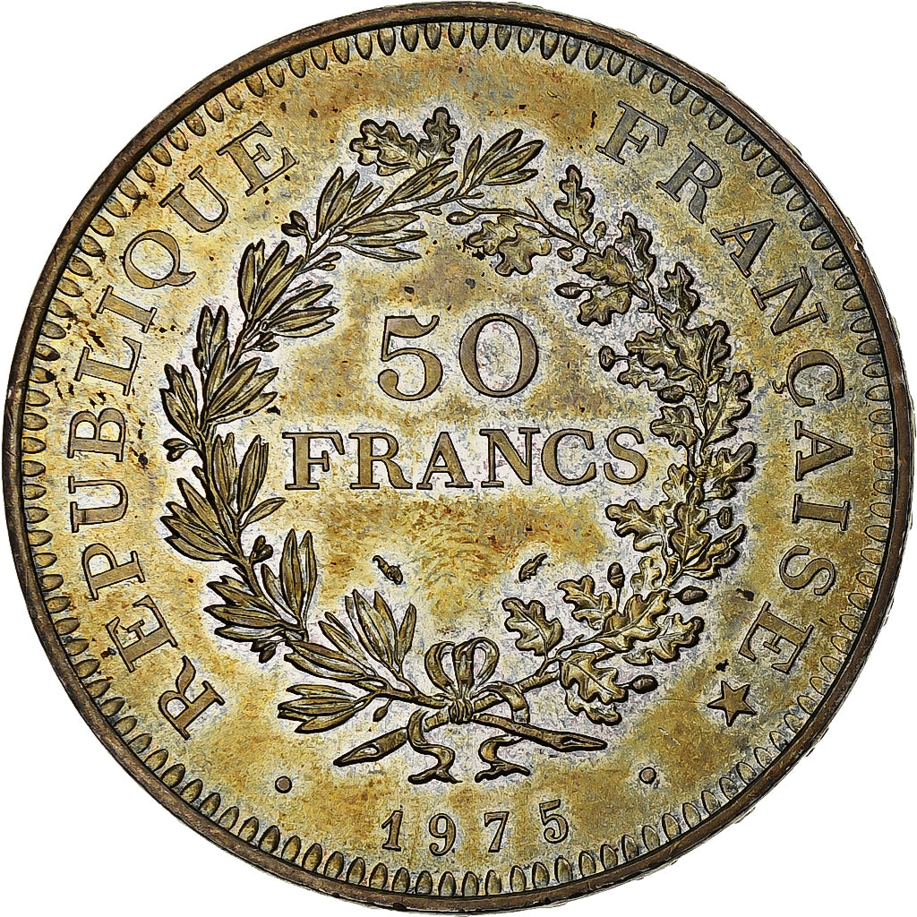 France, 50 Francs, Hercule, 1975, Paris, Argent, SPL+