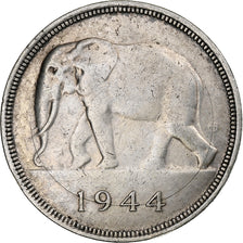 Congo belge, Leopold III, 50 Francs, 1944, Argent, TTB+, KM:27