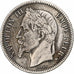 Francia, Napoleon III, 1 Franc, 1866, Strasbourg, Argento, BB, Gadoury:463