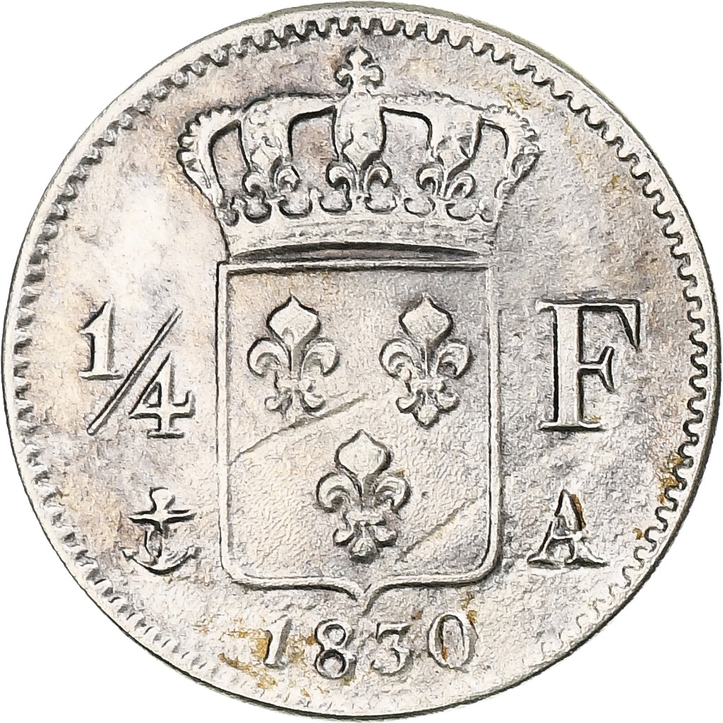 Francia, Charles X, 1/4 Franc, 1830, Paris, Argento, BB+, Gadoury:402