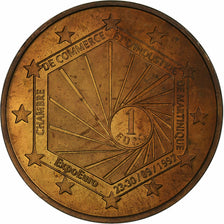 France, 1 Euro, Chambre de Commerce de Martinique, 1997, Brass, MS(65-70)