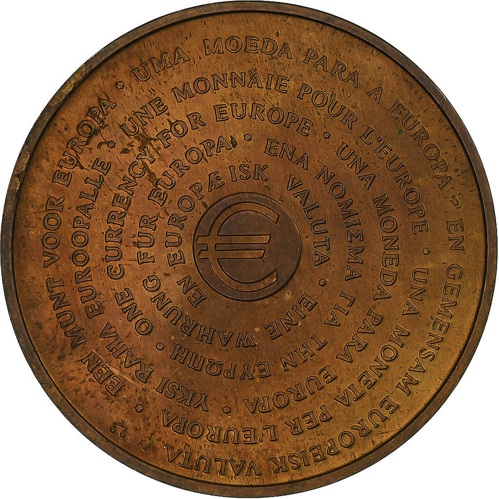 France, 1 Euro, Chambre de Commerce de Martinique, 1997, Brass, MS(65-70)