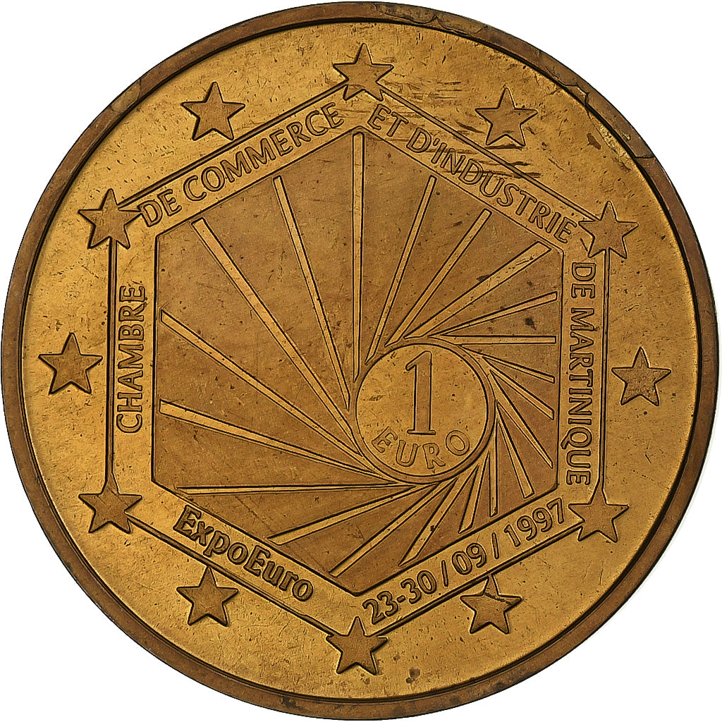 Frankrijk, 1 Euro, Chambre de Commerce de Martinique, 1997, Tin, FDC