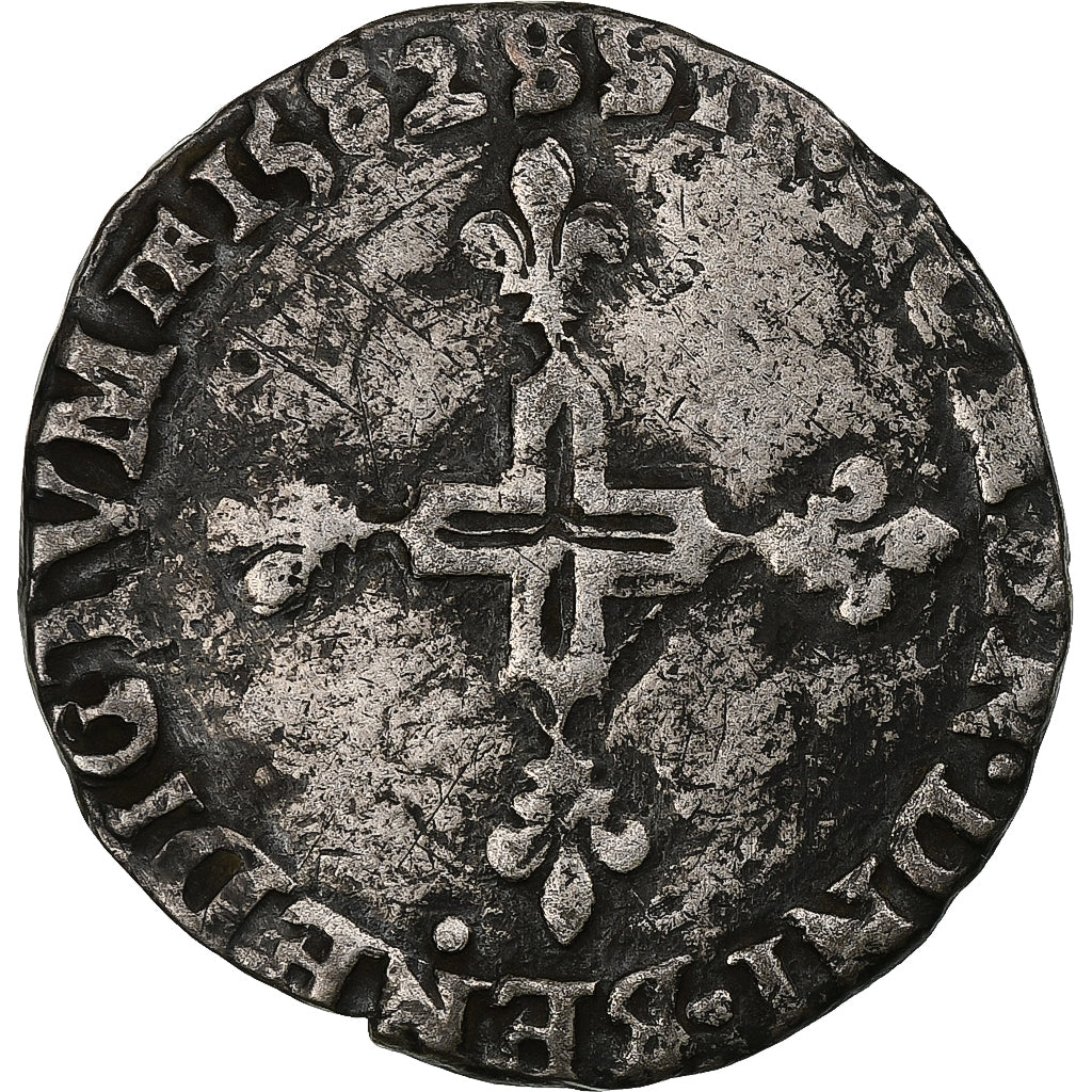 Frankreich, Henri III, Double Sol Parisis, 1582, Troyes, Billon, S+, Gadoury:477
