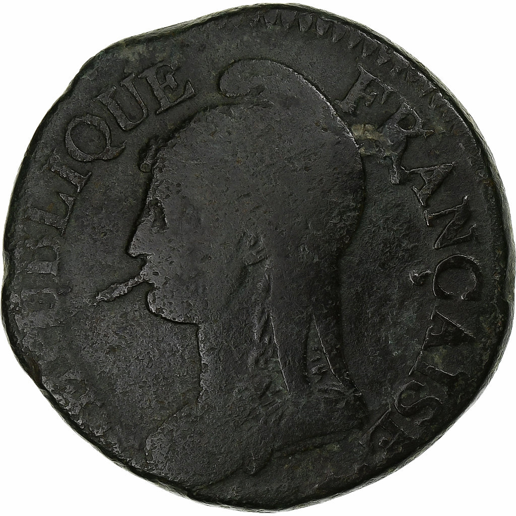 Frankrijk, 5 Centimes, Dupré, AN 5, Rouen, Bronzen, ZG+, Gadoury:126