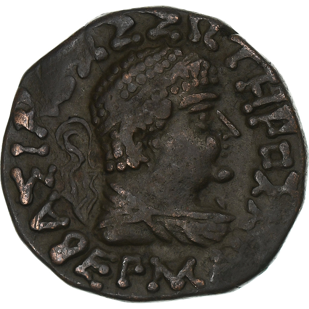 Reino Greco-Báctrio, Hermaios, Tetradrachm, Late 1st century BC, Bronze