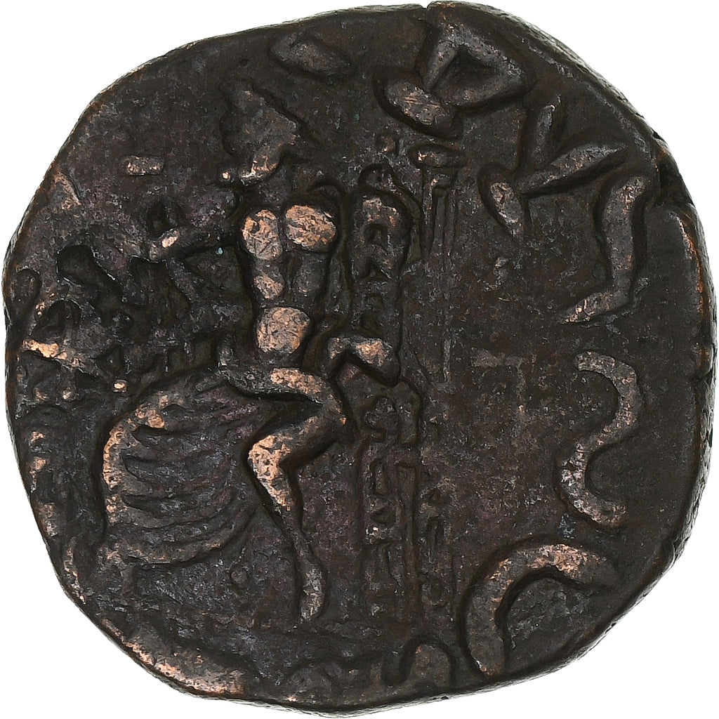 Bactria, Hermaios, Tetradrachm, Late 1st century BC, Bronzo, BB+