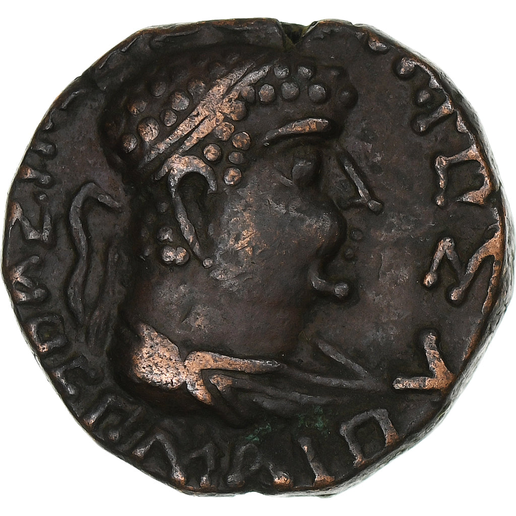 Könige von Baktrien, Hermaios, Tetradrachm, Late 1st century BC, Bronze, SS+