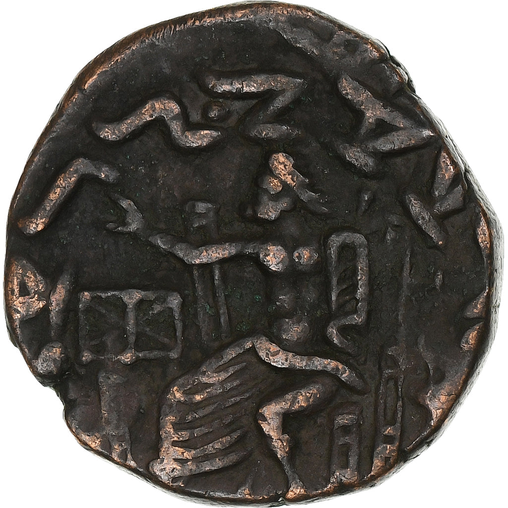 Könige von Baktrien, Hermaios, Tetradrachm, Late 1st century BC, Bronze, SS+