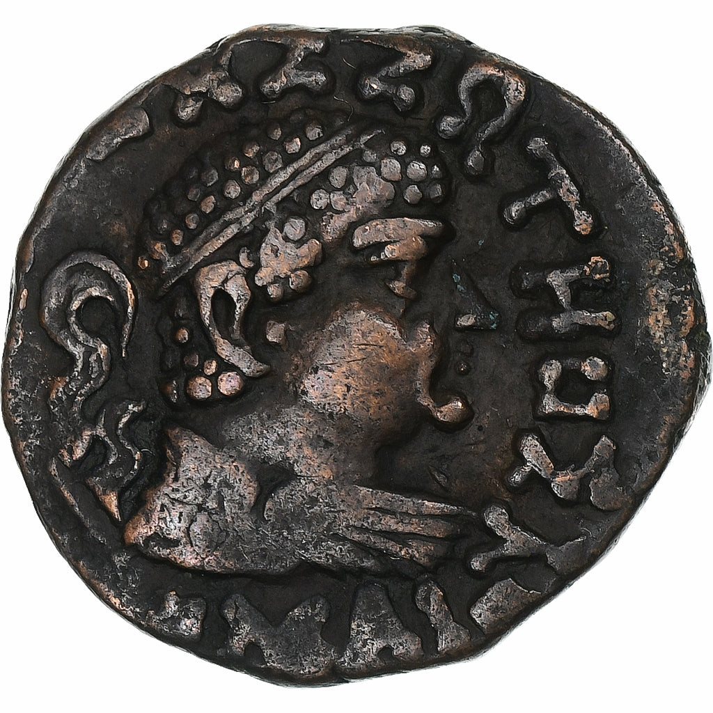 Bactria, Hermaios, Tetradrachm, Late 1st century BC, Bronzo, BB+