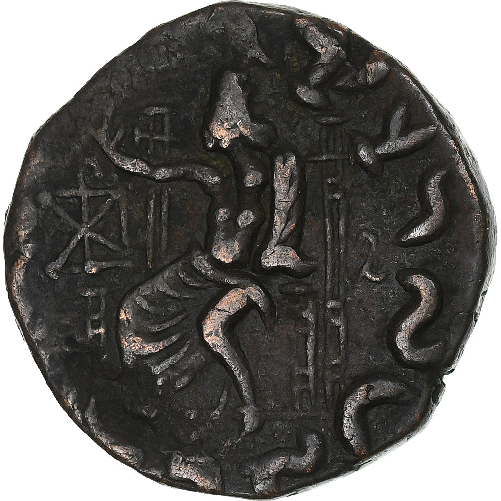 Bactria, Hermaios, Tetradrachm, Late 1st century BC, Bronzo, BB+