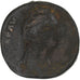 Diva Faustina I, Sesterzio, 141, Rome, Bronzo, B+, RIC:1116a
