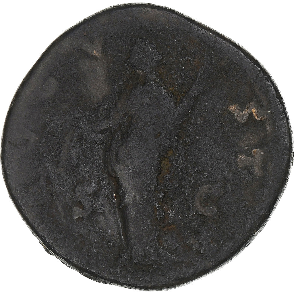 Diva Faustina I, Sesterzio, 141, Rome, Bronzo, B+, RIC:1116a