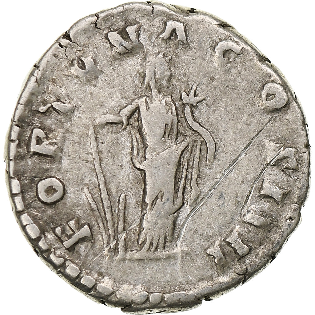 Antoninus Pius, Denarius, 159-160, Rome, Silver, AU(50-53), RIC:300a