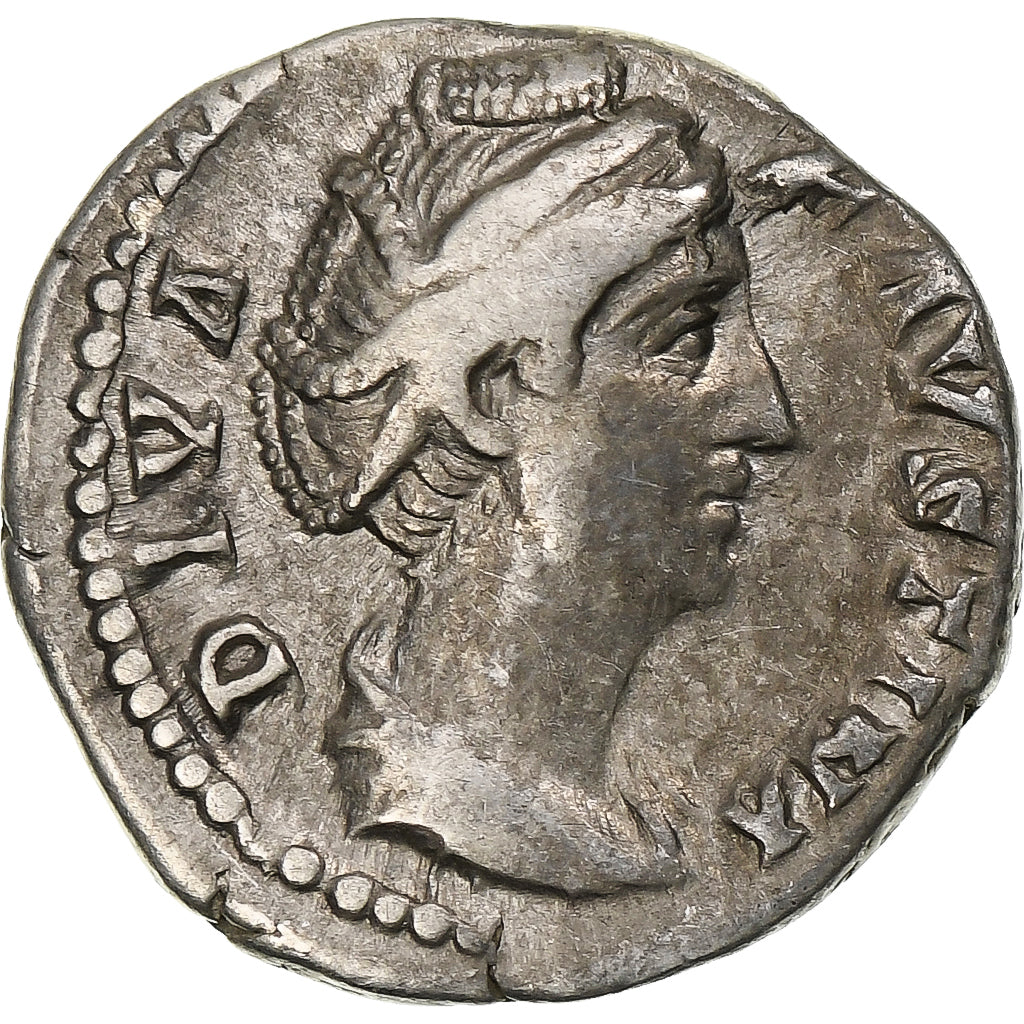 Diva Faustina I, Denarius, 141, Rome, Srebro, AU(50-53), RIC:362