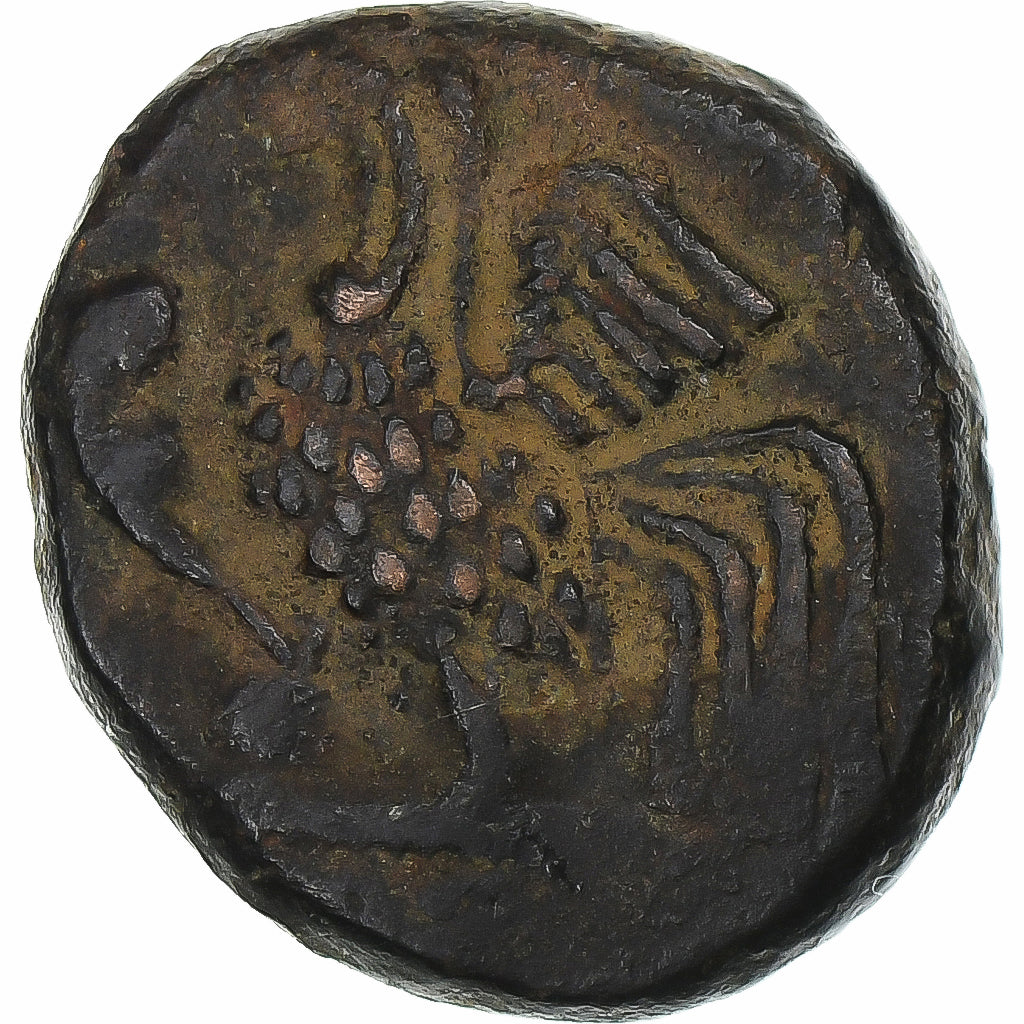 French India, Doudou, (1836), Pondicherry, Coq, Bronze, AU(50-53)