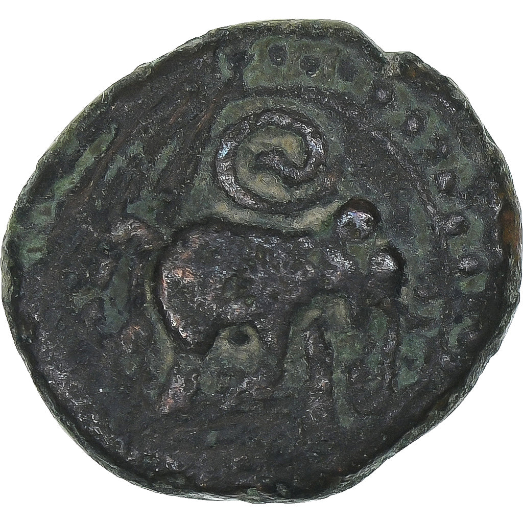 India, Vijayanagar Kingdom, Kasu, Feudal Issue, ca. 1424-1446, Bronze, VF(30-35)