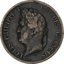 Colonie francesi, Louis - Philippe, 10 Cents, 1843, Paris, Bronzo, MB+