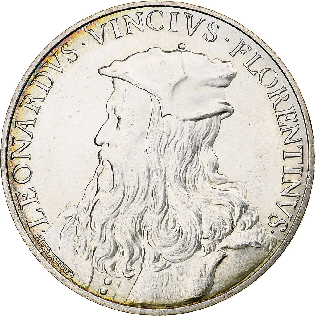Frankreich, 10 Euro, Pièce d'Histoire - Léonard de Vinci, 2019, MDP, Silber